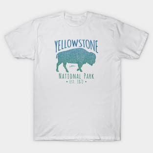 Yellowstone National Park, Walking Bison T-Shirt